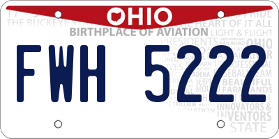 OH license plate FWH5222