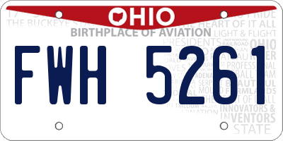 OH license plate FWH5261