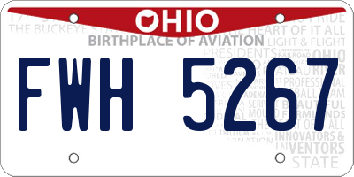 OH license plate FWH5267