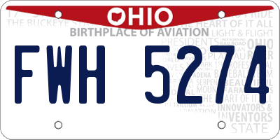 OH license plate FWH5274