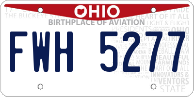 OH license plate FWH5277