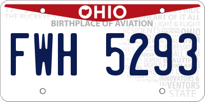 OH license plate FWH5293