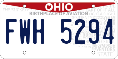OH license plate FWH5294