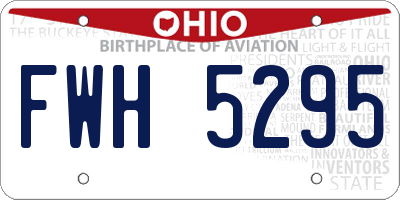 OH license plate FWH5295