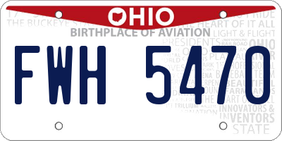 OH license plate FWH5470