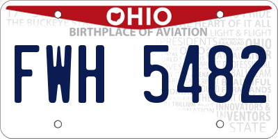 OH license plate FWH5482