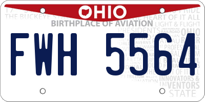 OH license plate FWH5564