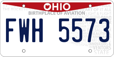 OH license plate FWH5573