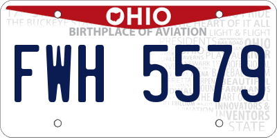 OH license plate FWH5579