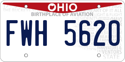OH license plate FWH5620