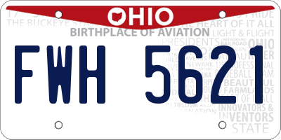 OH license plate FWH5621