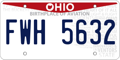 OH license plate FWH5632