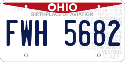 OH license plate FWH5682