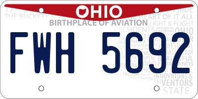 OH license plate FWH5692