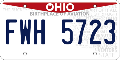 OH license plate FWH5723