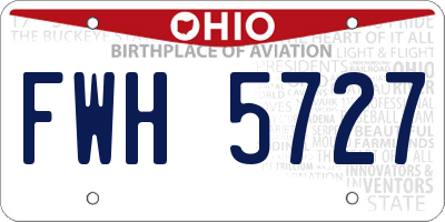 OH license plate FWH5727