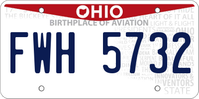 OH license plate FWH5732