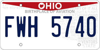 OH license plate FWH5740