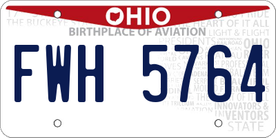 OH license plate FWH5764