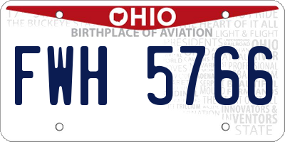 OH license plate FWH5766