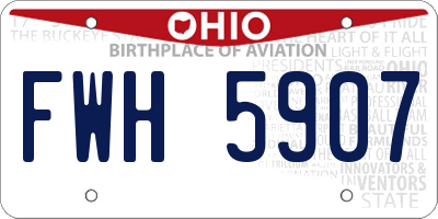 OH license plate FWH5907