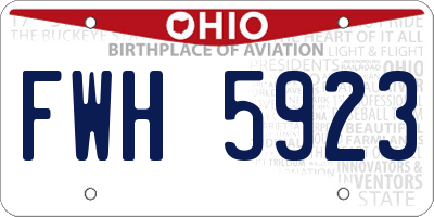 OH license plate FWH5923