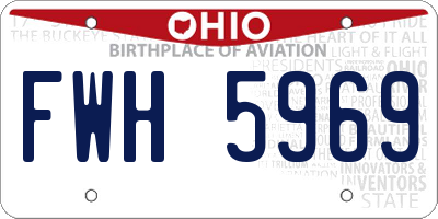 OH license plate FWH5969