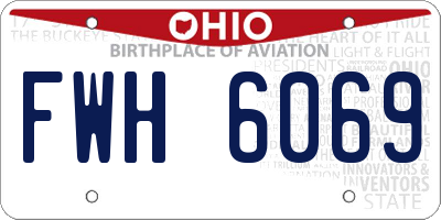 OH license plate FWH6069