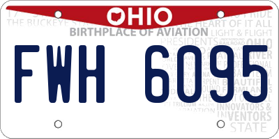 OH license plate FWH6095