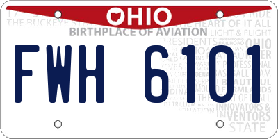 OH license plate FWH6101