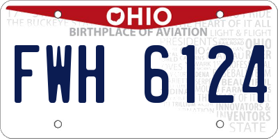 OH license plate FWH6124