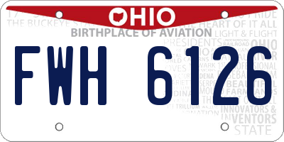 OH license plate FWH6126