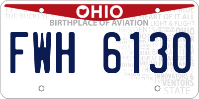 OH license plate FWH6130