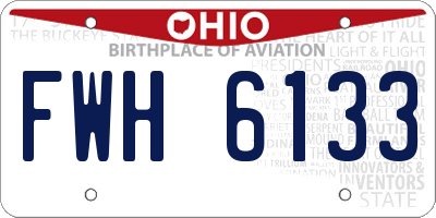 OH license plate FWH6133