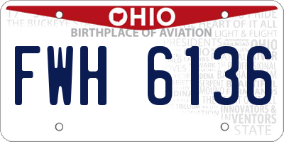 OH license plate FWH6136