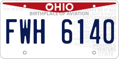 OH license plate FWH6140