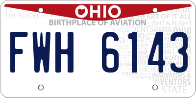 OH license plate FWH6143