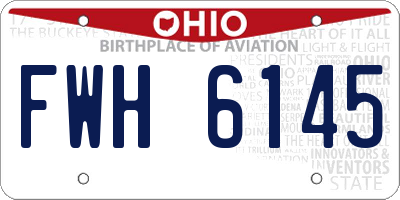 OH license plate FWH6145