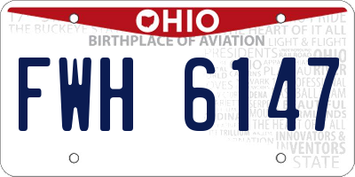 OH license plate FWH6147