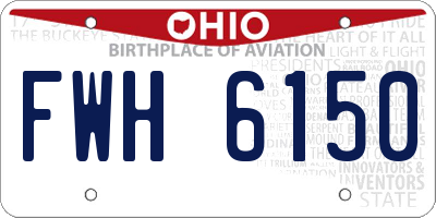 OH license plate FWH6150