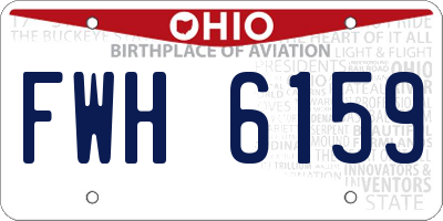 OH license plate FWH6159