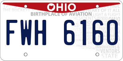 OH license plate FWH6160