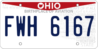 OH license plate FWH6167