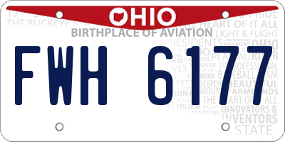 OH license plate FWH6177