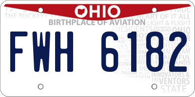 OH license plate FWH6182