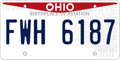 OH license plate FWH6187