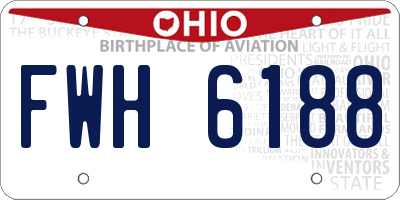 OH license plate FWH6188