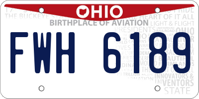 OH license plate FWH6189