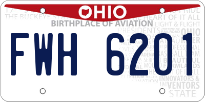 OH license plate FWH6201