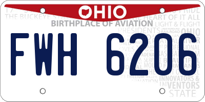 OH license plate FWH6206